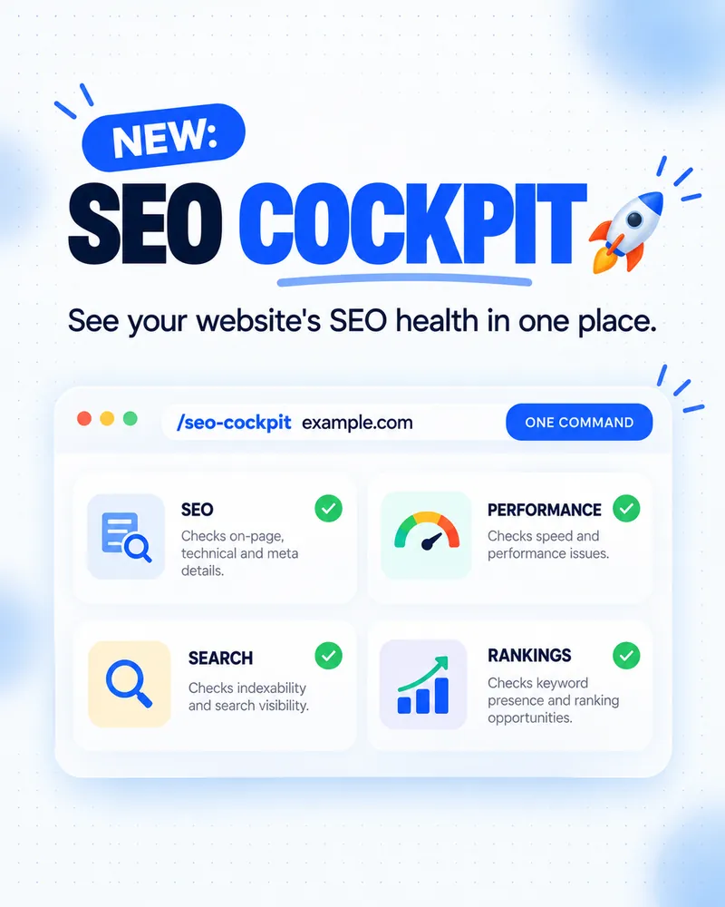 SEO Cockpit: see your website's SEO health in one place