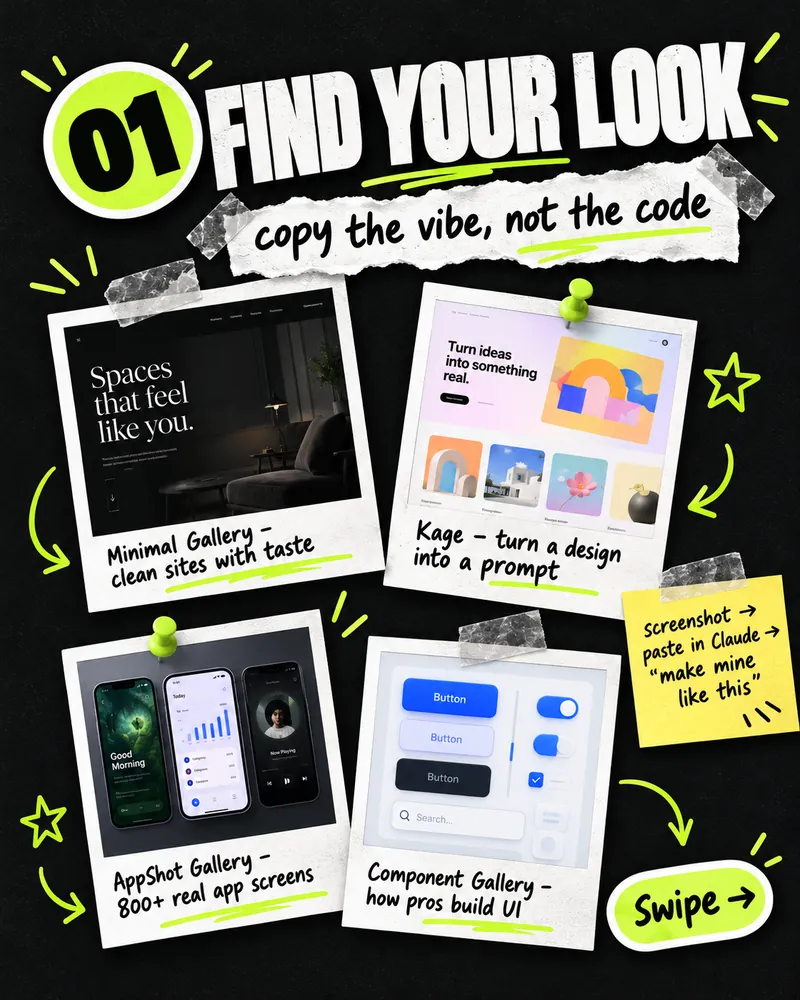 Find your look — Minimal Gallery, Kage, AppShot Gallery and Component Gallery