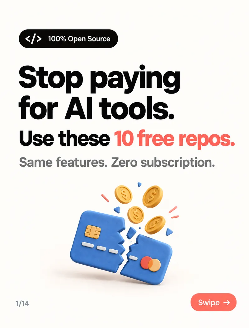 Stop paying for AI tools — use these 10 free open-source repos instead