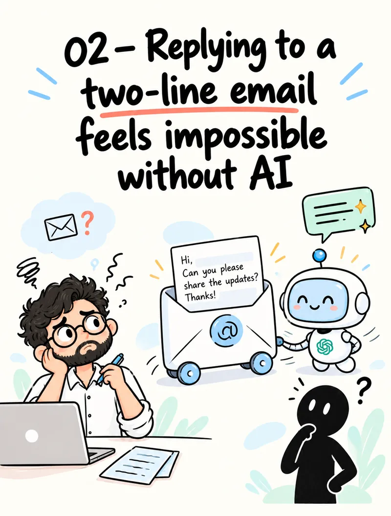 A two-line email feels impossible without AI