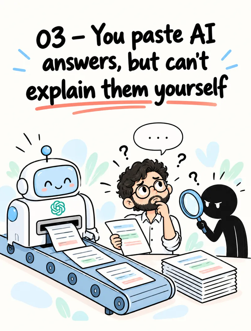 You paste AI answers but can't explain them yourself