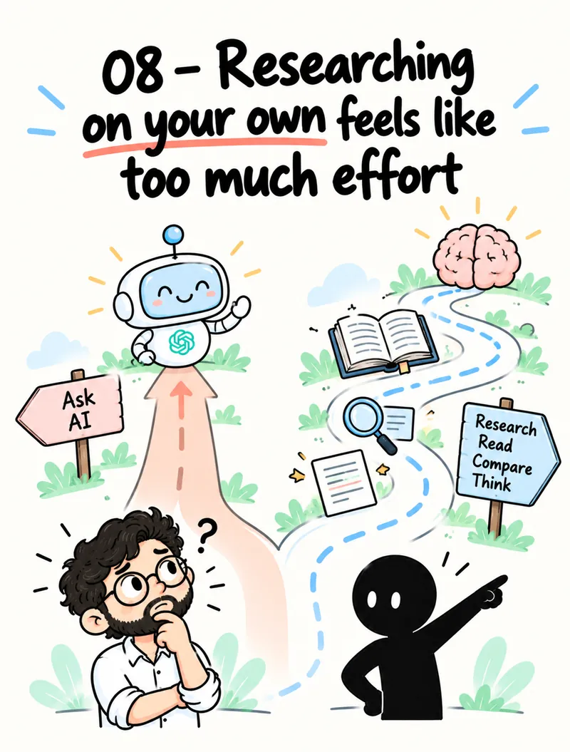 Researching on your own feels like too much effort