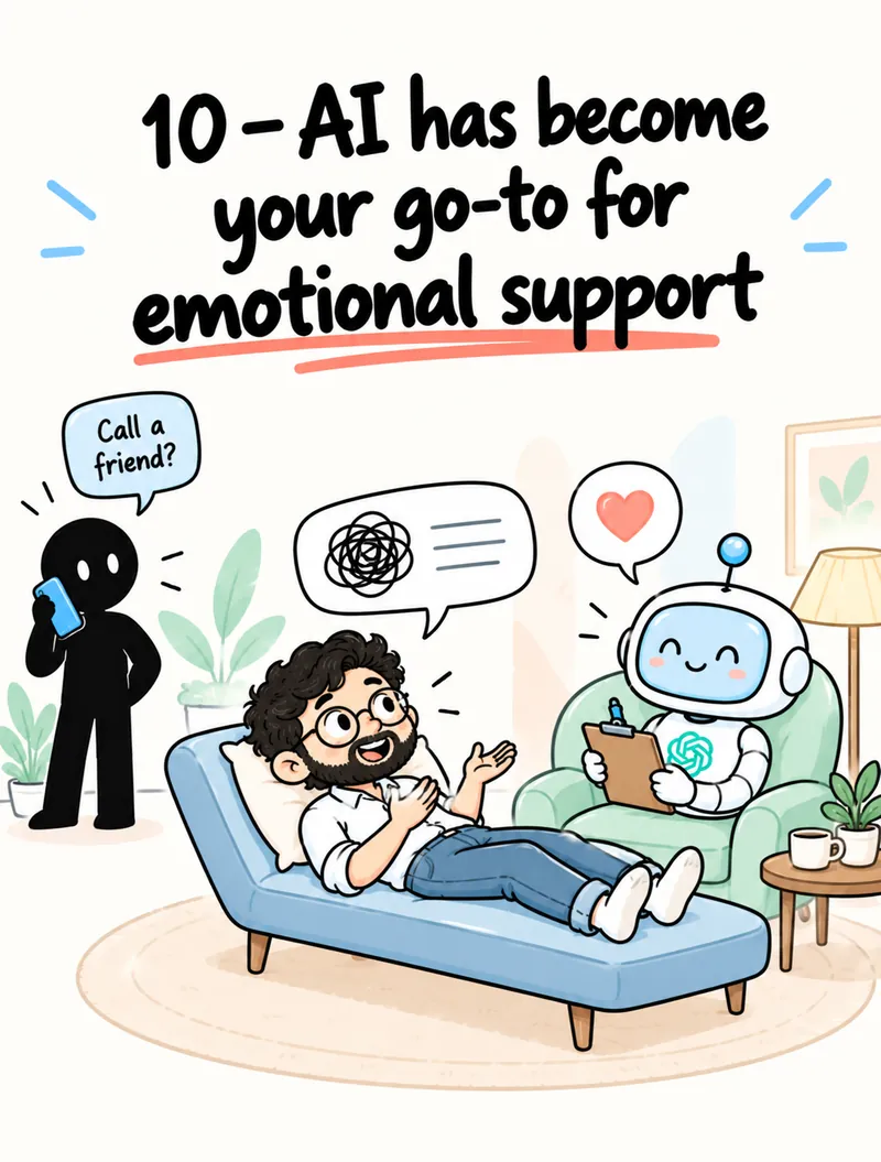 AI has become your go-to for emotional support